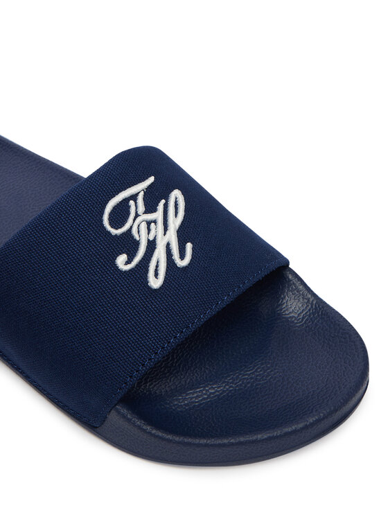 Tommy Hilfiger Tommy Hilfiger Natikači Th Script Pool Slide FW0FW09286 Modra