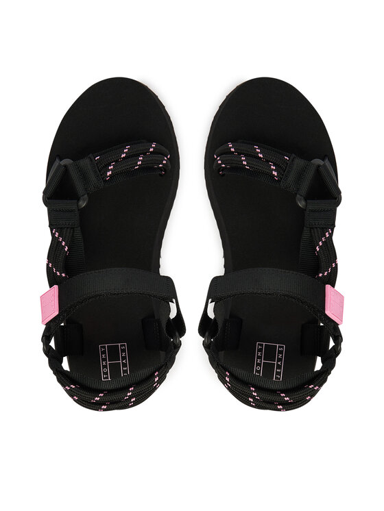 Tommy Jeans Tommy Jeans Sandale Tjw Eva Rope Sandal EN0EN02970 Negru
