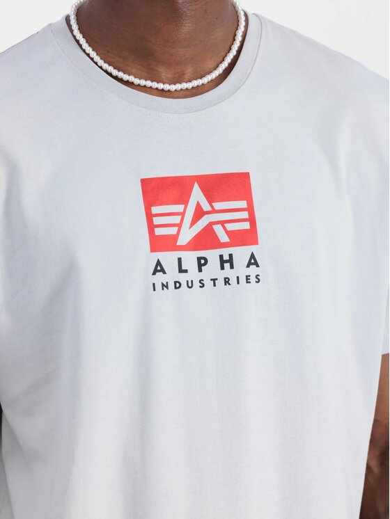 Alpha Industries Alpha Industries T-Shirt AI.148513 Szary Regular Fit