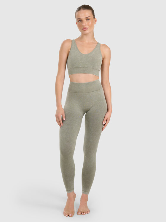 4F 4F Biustonosz sportowy YOGA Zielony
