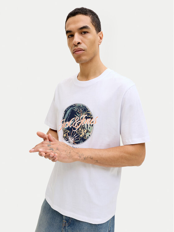 Jack & Jones Jack & Jones T-Shirt Honolulu 12288088 Bílá Regular Fit
