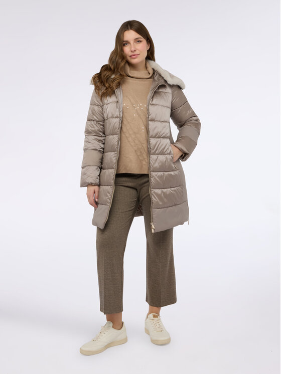 Fiorella Rubino Fiorella Rubino Giubbotto piumino F004T001421N002 Beige Regular Fit