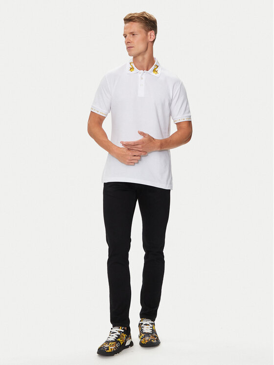 Versace Jeans Couture Versace Jeans Couture Polo 76GAGT00 Biały Regular Fit
