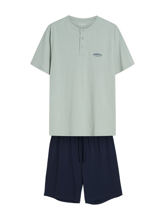 Henderson Henderson Piżama 44604 Zielony Regular Fit