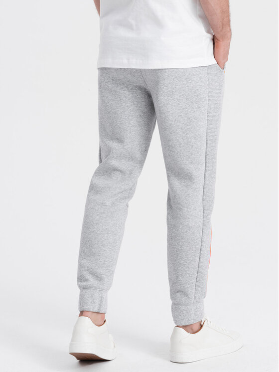 Ombre Ombre Spodnie dresowe OM-PASK-0145 Szary Regular Fit