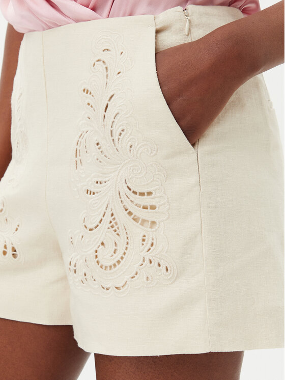 TWINSET TWINSET Šortky z materiálu 251TP2162 Béžová Regular Fit