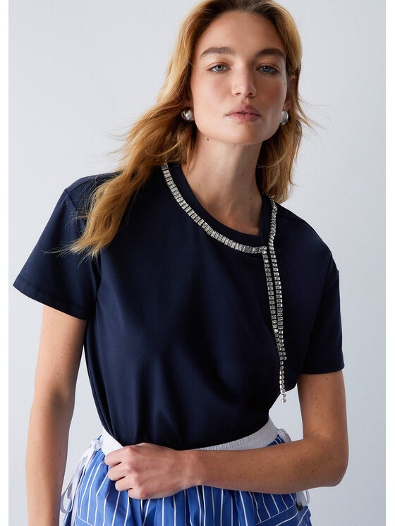 Liu Jo Liu Jo T-Shirt CA6167JS088P9583 Błękitny Loose Fit