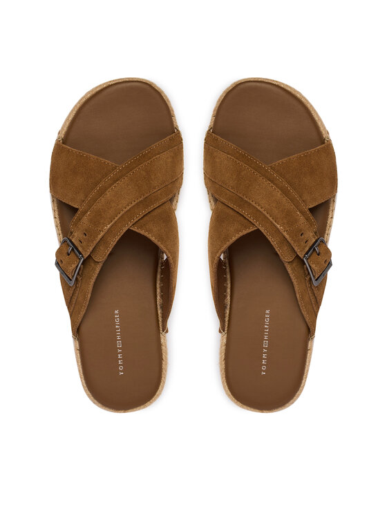 Tommy Hilfiger Tommy Hilfiger Εσπαντρίγιες Buckle Flexible Sandals FM0FM05772 Καφέ