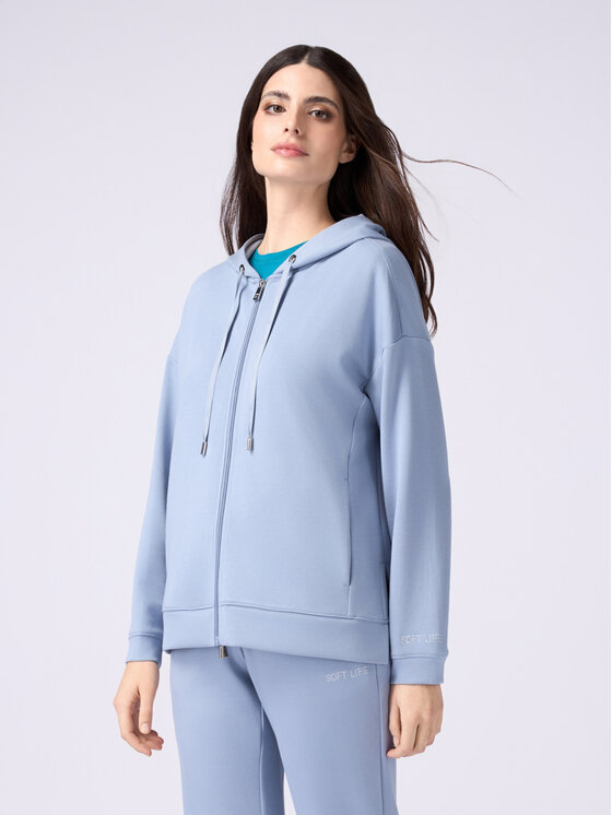 Oltre Oltre Bluza G913J003951N024 Turkusowy Regular Fit