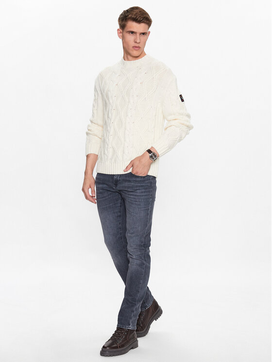 Paul&Shark Paul&Shark Sweter 13311047 Écru Regular Fit