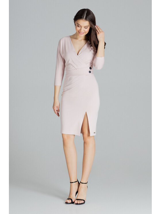 Lenitif Lenitif Vestito L086 Rosa Regular Fit