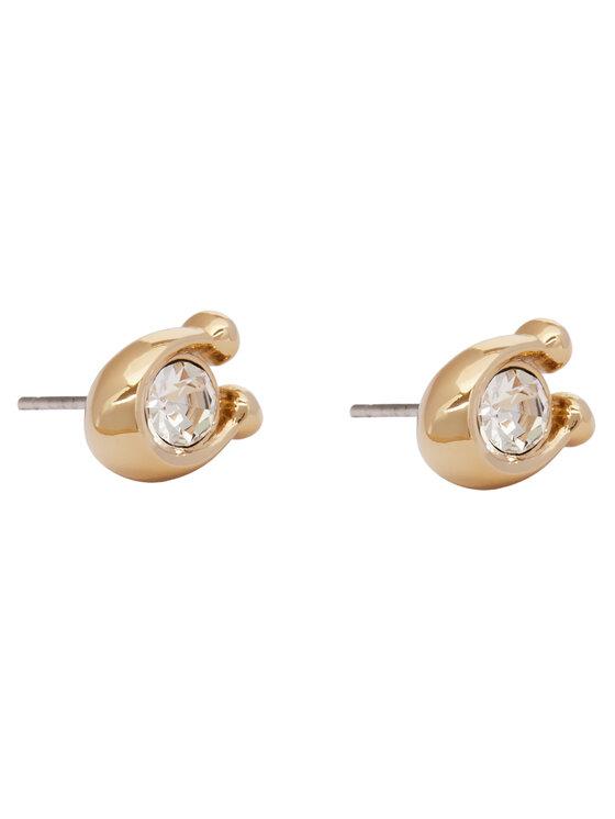Coach Coach Обици Signature Stone Stud Earrings 37440614GLD110 Златист