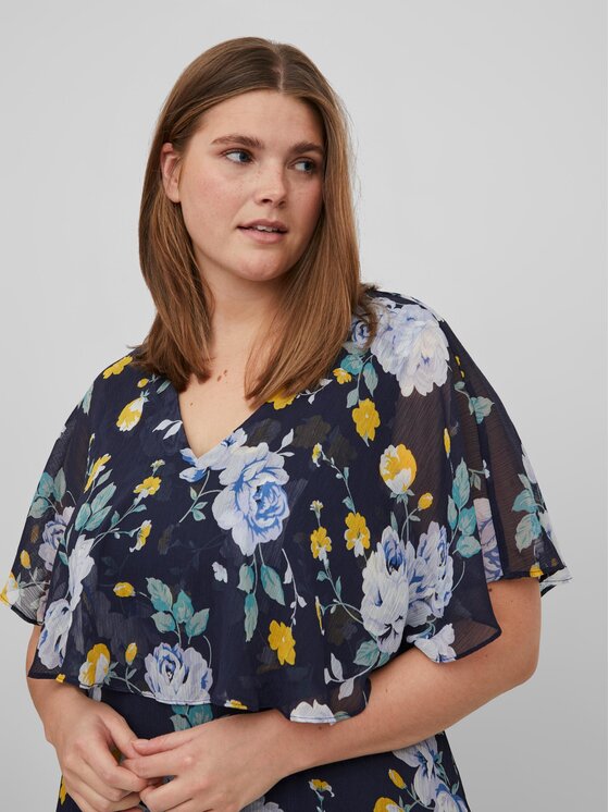 Evoked Vila Evoked Vila Vsakodnevna obleka 14083437 Modra Relaxed Fit