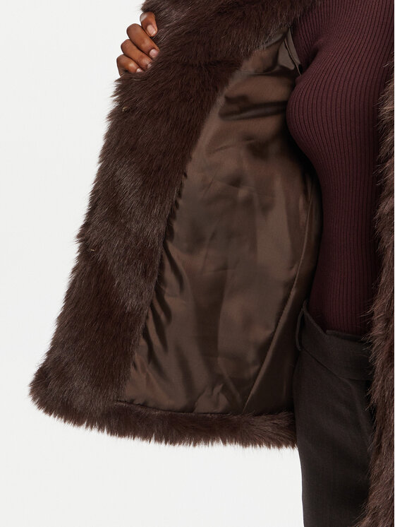 ICONA ICONA Krzno Cappotti RI5LE012 Rjava Regular Fit