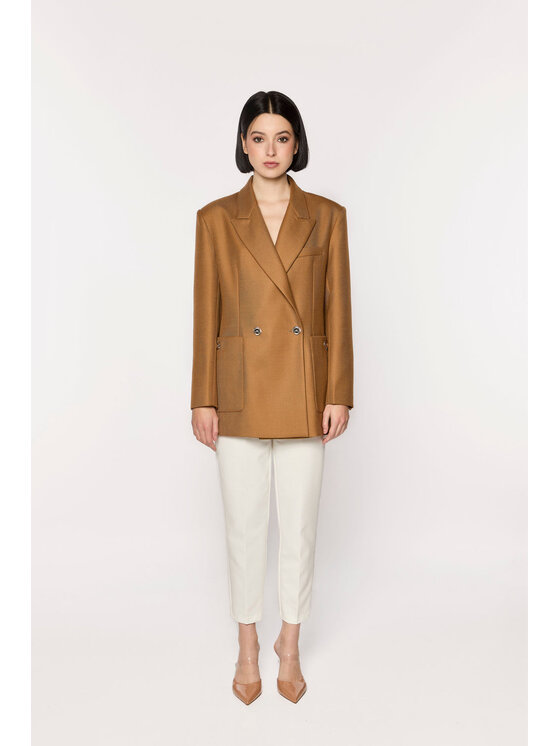 GIODORO GIODORO Marynarka GDB2-M Brązowy Blazer Fit