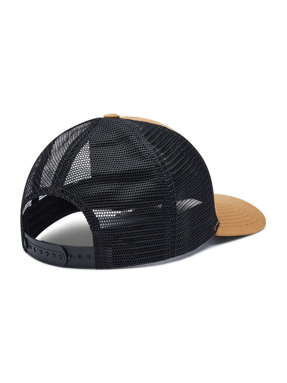 black low profile trucker hat