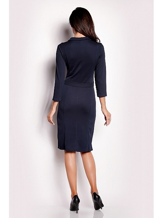 Awama Awama Vestito di maglia A151 Blu scuro Basic Fit