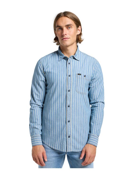 Lee Lee Koszula 112364202 Niebieski Regular Fit