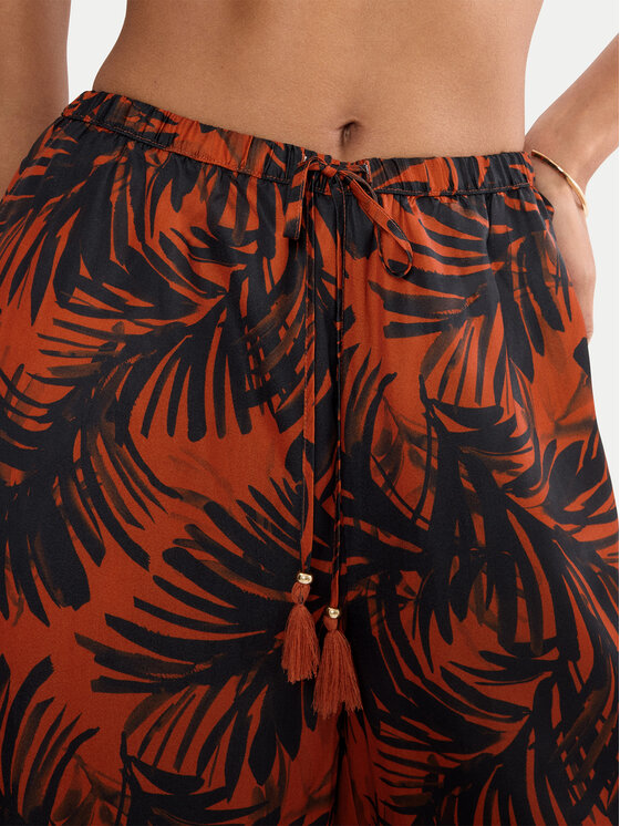 Triumph Triumph Hlače iz tkanine Summer 10227246 Rjava Wide Leg