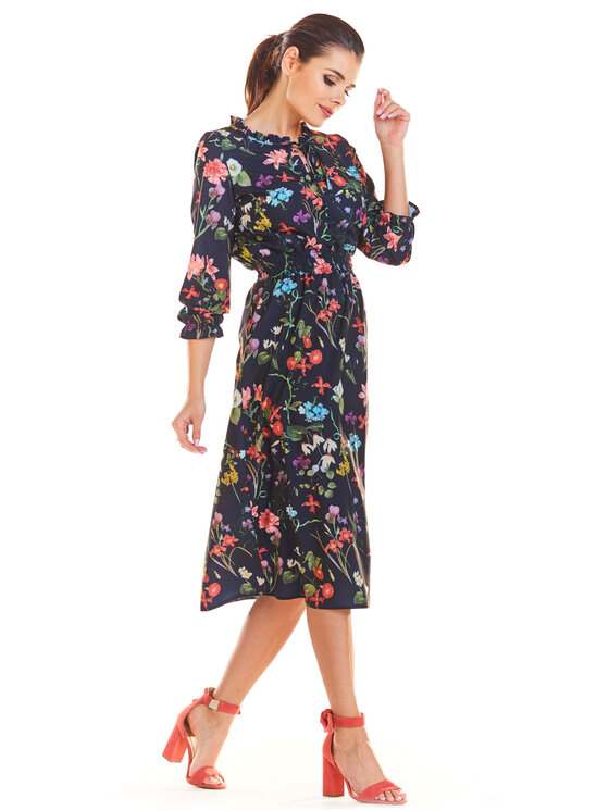Infinite You Infinite You Sukienka letnia M201 Granatowy Basic Fit