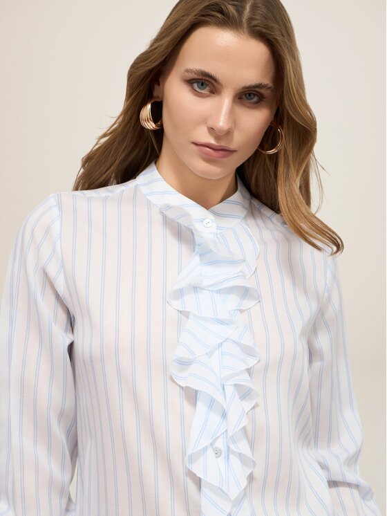 Oltre Oltre Koszula 5039R003050N0S1 Biały Regular Fit