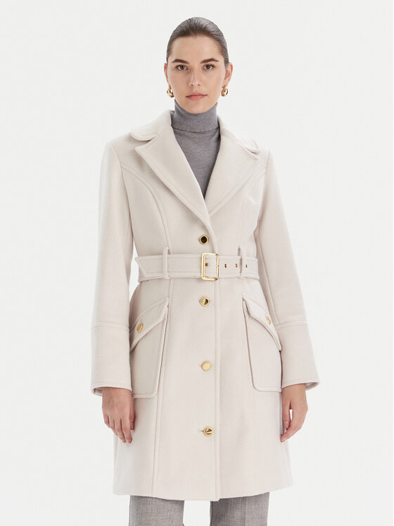 Marciano Guess Marciano Guess Вовняне пальто 5BGL26 1799Z Écru Regular Fit