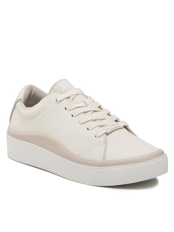 Calvin Klein Sneakers Cupsole Wave Lace Up HW0HW01349 Bej Bej imagine noua