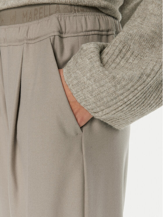 Marella Marella Riidest püksid Afona 2423136015 Beež Wide Leg