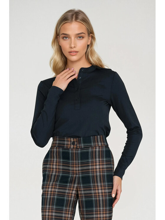 NIFE NIFE Halenka B195 Tmavomodrá Fitted Fit