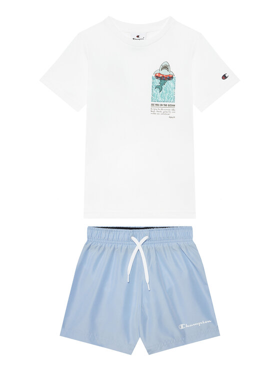 Champion Champion Sada T-shirt a šortky 307063 Modrá Regular Fit