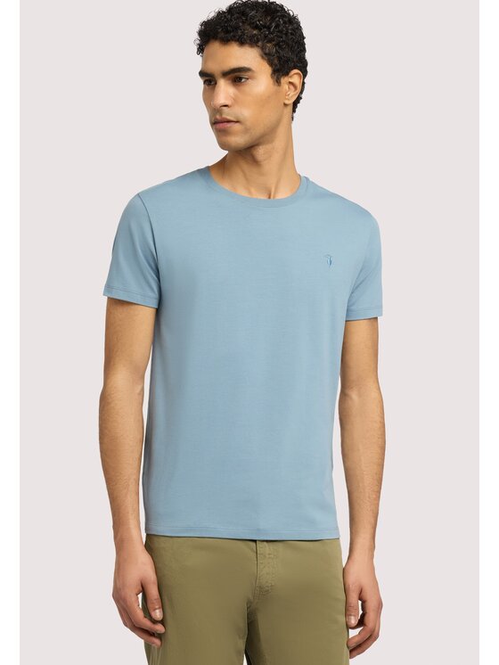 Trussardi Trussardi T-Shirt G0228000123N024 Niebieski jasny Regular Fit