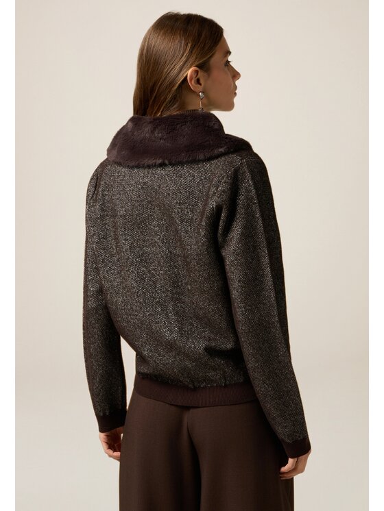 Oltre Oltre Sweter M205J005498N022 Brązowy Baggy Fit