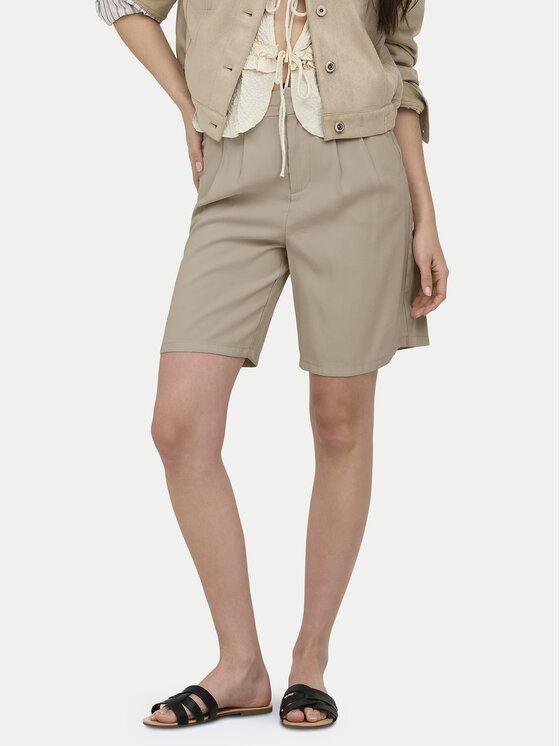 ONLY ONLY Шорти от плат Aris 15364121 Бежов Regular Fit