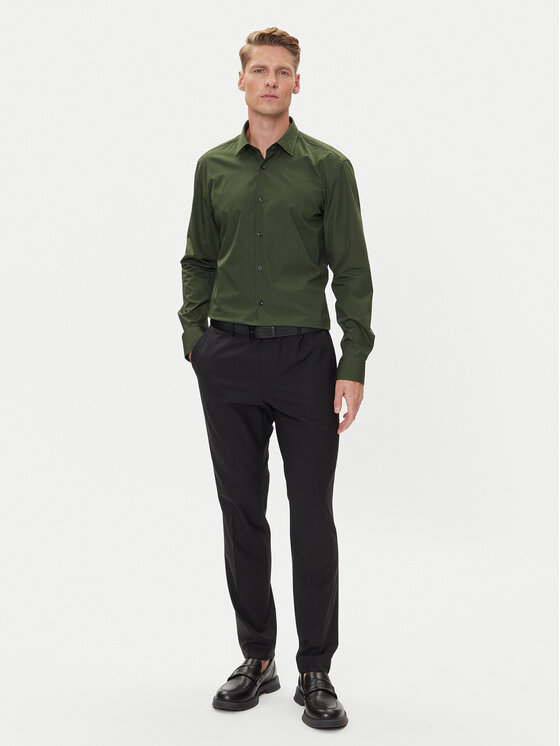 HUGO HUGO Camicia Kenno 50289499 Verde Slim Fit