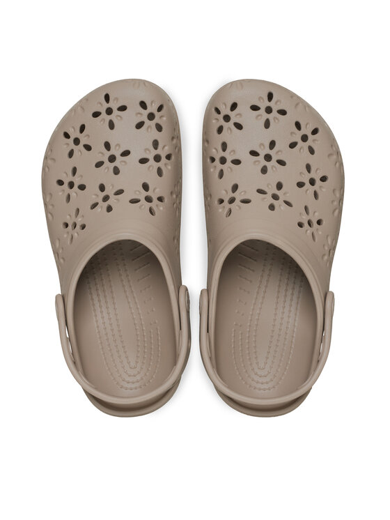 Crocs Crocs Natikači Classic Floral Cut Out Clog 210927 Rjava