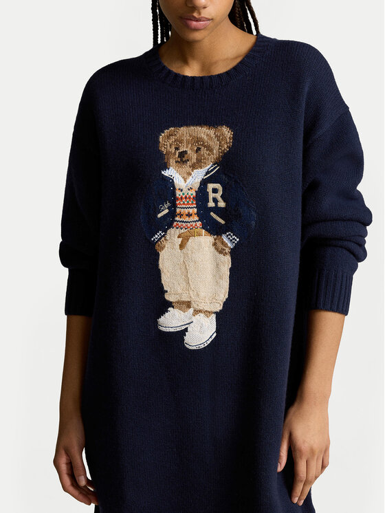 Polo Ralph Lauren Polo Ralph Lauren Pletena obleka 211941576001 Mornarsko modra Relaxed Fit