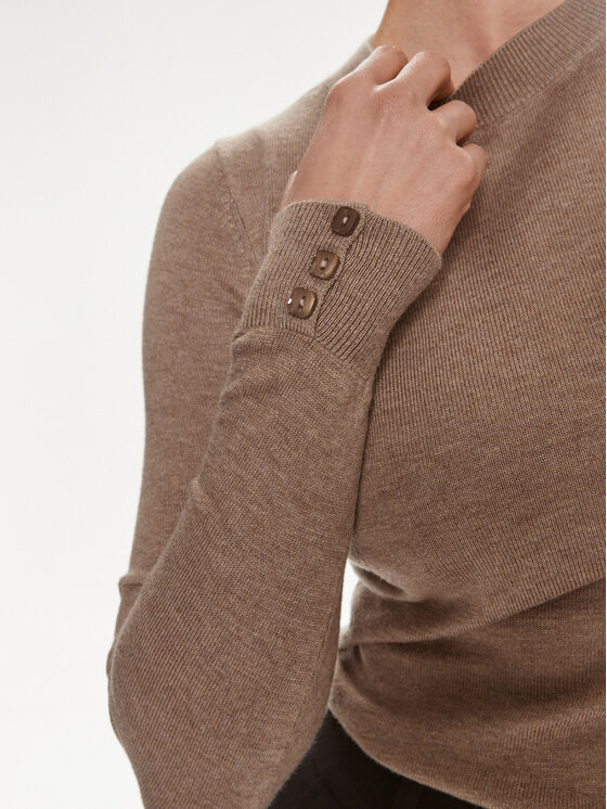 Vero Moda Vero Moda Sweter Silky 10268010 Brązowy Regular Fit