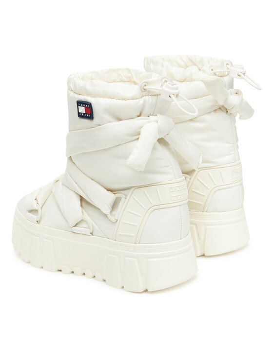 Tommy Jeans Tommy Jeans Μπότες Χιονιού Tjw Chunky Snow Boot Nylon EN0EN02842 Λευκό
