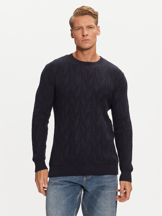 Męski Sweter Guess, Rozmiar XL, Granatowy, M4BR19 Z3HD1