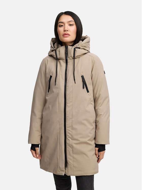 Navahoo Navahoo Kurtka zimowa Winterzart Szary Regular Fit