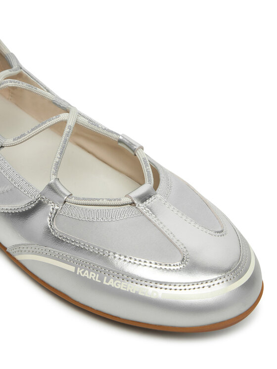 KARL LAGERFELD KARL LAGERFELD Baleriny Altia KL66111 Srebrny