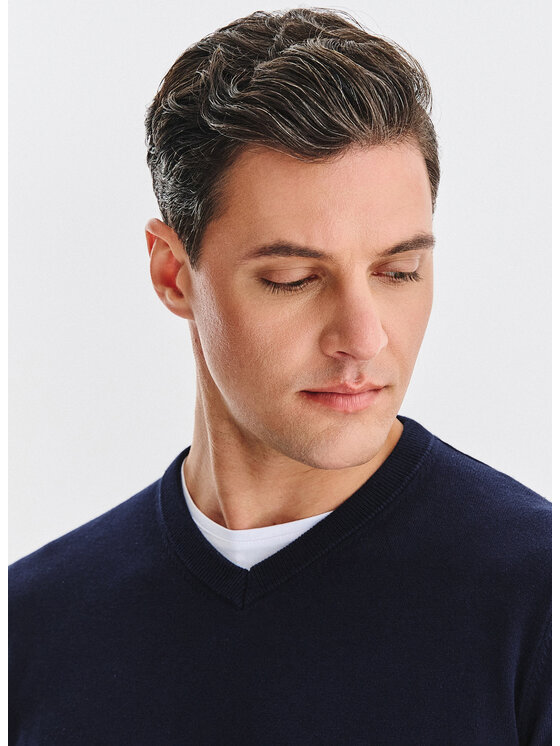 Pako Lorente Pako Lorente Sweter P25WN-2X-029 Granatowy Classic Fit