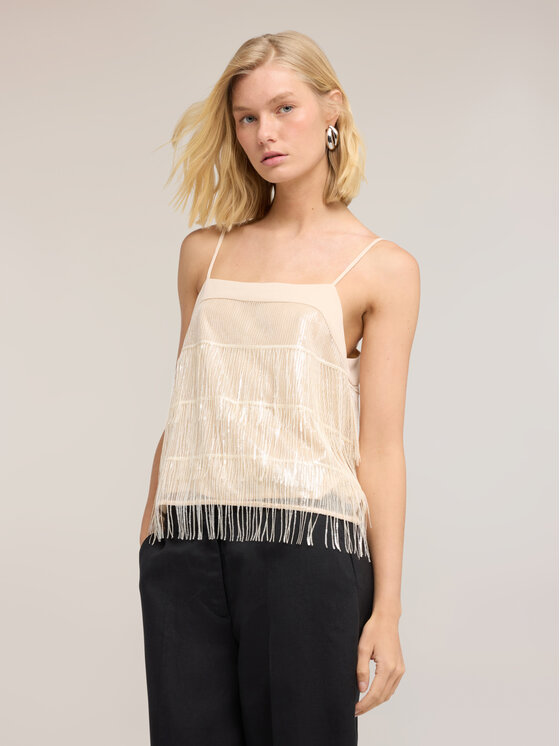 Motivi Motivi Top D037Q000544N002 Crema Boxy Fit