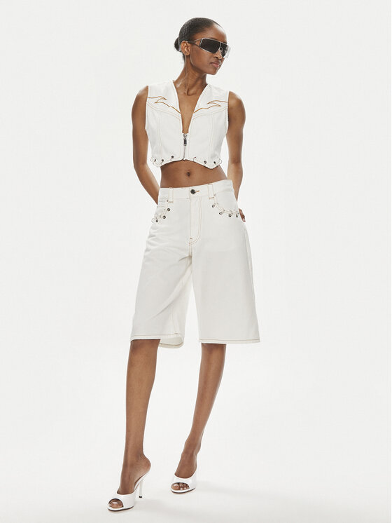 PINKO PINKO Жилет Dracula 103625 A1VD Білий Regular Fit