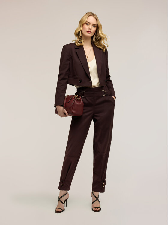 Motivi Motivi Pantaloni di tessuto P00EQ004562N022 Marrone Regular Fit