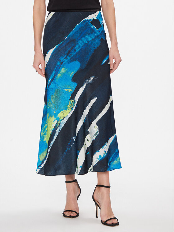 DKNY DKNY Fustă midi P3JNVV04 Colorat Regular Fit