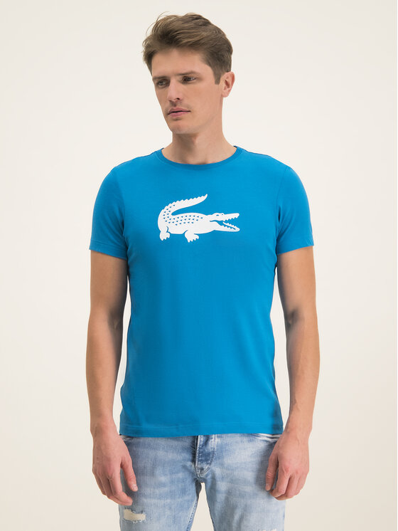 Lacoste T Shirt TH3377 Modra Regular Fit Modivo.cz