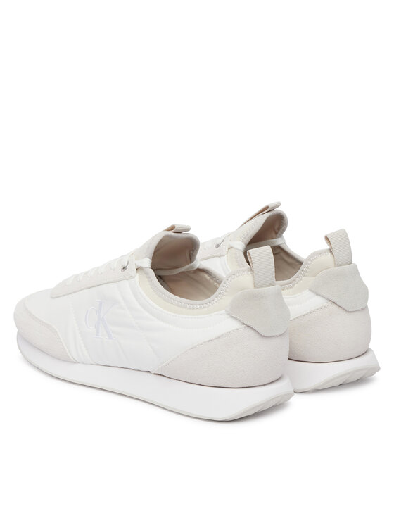 Calvin Klein Calvin Klein Laisvalaikio batai Retro Runner Sock Laceup Mix YM0YM01414 Balta