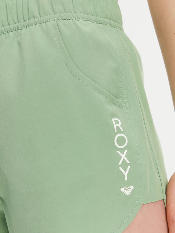 Roxy Roxy Šortky z materiálu ERJBS03298 Zelená Regular Fit