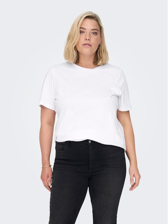 ONLY Carmakoma T-Shirt 15287998 Bílá Regular Fit